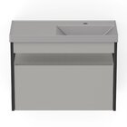 Gabinete Com Lavatório 80cm X 60cm De 2 Gavetas Flow Stone