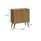 Gabinete Com Pés Para Banheiro 80,4cm Sem Cuba Nice Nogal/noc