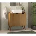 Gabinete Com Pés Para Banheiro 80,4cm Sem Cuba Nice Nogal/noc