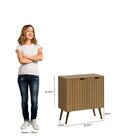 Gabinete Com Pés Para Banheiro 80,4cm Sem Cuba Nice Nogal/noc