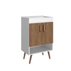 Gabinete Com Pés Para Banheiro Sem Cuba 2 Portas Verona Branc