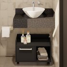 Gabinete Com Rodízios Gab1020  Preto