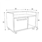 Gabinete Com Rodízios Gab1020  Preto