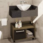 Gabinete Com Rodízios Gab1020  Preto