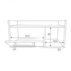Gabinete Com Rodízios Gab1021  Marrom