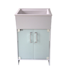 Gabinete Com Tanque 40 Litros Pedra Ardósia Branco