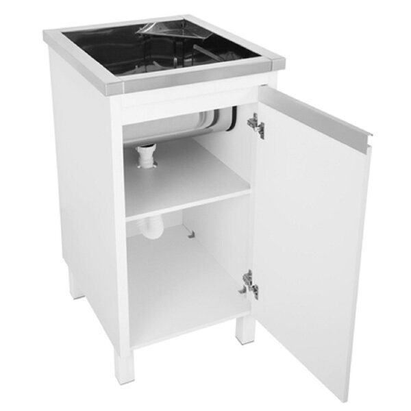 Gabinete Com Tanque Inox 44x51,5x85cm Alto Brilho Docol Aço I