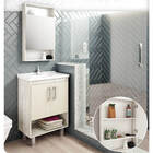 Gabinete Compacto Para Banheiro Com Nicho Nude E Calcare