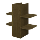 Gabinete Compacto Para Banheiro Com Repartições - Imbuia