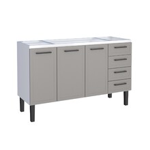 Gabinete Cozinha aco Juno Desmontado 1,50  Cinza