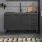 Gabinete Cozinha aco Juno Desmontado 1,50  Preto