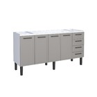 Gabinete Cozinha aco Juno Desmontado 1,80  Cinza