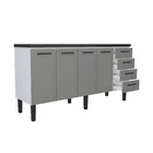 Gabinete Cozinha aco Juno Desmontado 1,80  Cinza