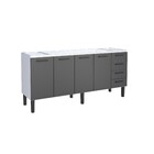 Gabinete Cozinha aco Juno Desmontado 2,00 Preto