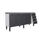 Gabinete Cozinha aco Juno Desmontado 2,00 Preto