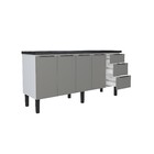 Gabinete Cozinha aco Jupiter Desmontado 1,80 Cinza
