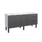 Gabinete Cozinha aco Jupiter Desmontado 1,80 Preto