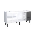 Gabinete Cozinha aco Jupiter Desmontado 1,80 Preto