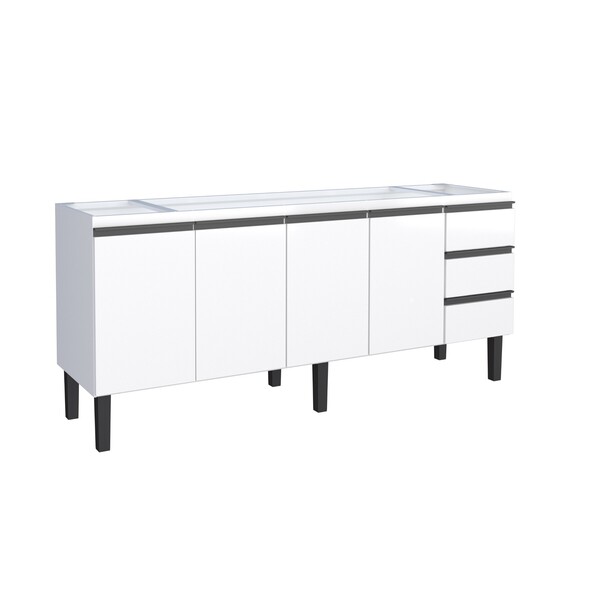 Gabinete Cozinha aco Netuno Desmontado 2,00 Branco