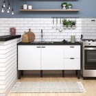 Gabinete Cozinha Colibri Desmontado 1,50 Branco