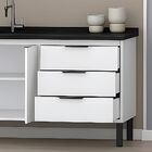 Gabinete Cozinha 174cm Armário 100% Mdf 3 Portas 3 Gavetas Pr