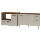 Gabinete Cozinha Armário Balcão De Pia 120 Cm Aline E Balcão