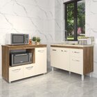 Gabinete Cozinha Armário Balcão De Pia 120 Cm Aline E Balcão