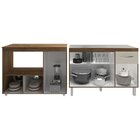 Gabinete Cozinha Armário Balcão De Pia 120 Cm Aline E Balcão