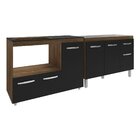 Gabinete Cozinha Armário Balcão De Pia 120 Cm Aline E Balcão