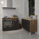 Gabinete Cozinha Armário Balcão De Pia 120 Cm Aline E Balcão