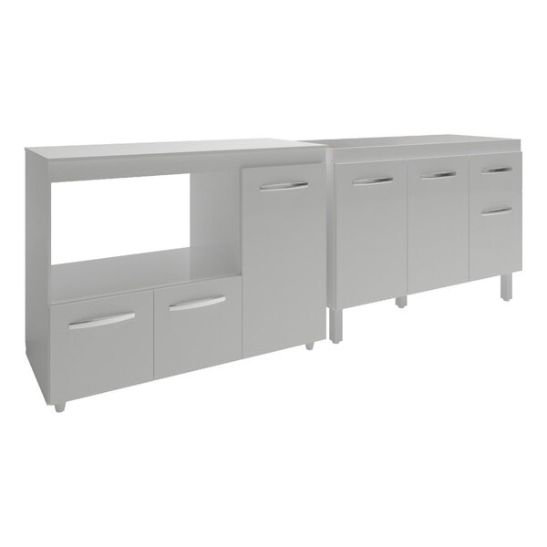 Gabinete Cozinha Armário Balcão De Pia 120 Cm Aline E Balcão