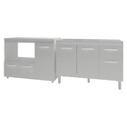 Gabinete Cozinha Armário Balcão De Pia 120 Cm Aline E Balcão