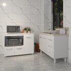 Gabinete Cozinha Armário Balcão De Pia 120 Cm Aline E Balcão