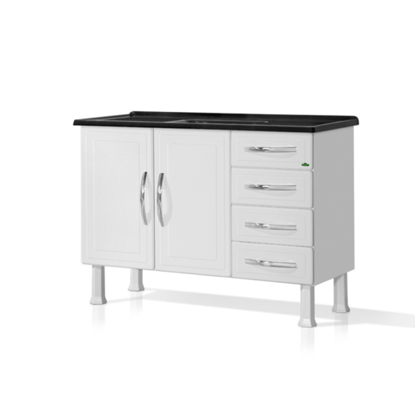 Gabinete Cozinha Sofisticado Aço Resistente 1,20m Qualidade G