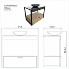 Gabinete Creta Em Porcelanato 71,2cm X 68,0cm X 43,0cm  Amend