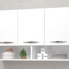 Gabinete De 3 Portas Aéreo Móveis Cozinha Utensílios Branco