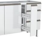 Gabinete De Aço P/ Pia 1,50 Gaia Flat Branco 1606 Cozimax