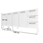 Gabinete De Aço P/ Pia 2,00 Venus Flat 3g - Branco/preto