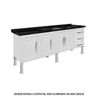 Gabinete De Aço Para Cozinha Com 4 Portas E 3 Gavetas 1,80 El