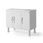 Gabinete De Aço Para Tanque 3 Portas Lugar Para 2 Cuba Ideal