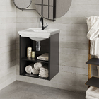 Gabinete De Aço Paraty Para Banheiro Com Cuba 0,45m - Aço Pre