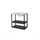 Gabinete De Aço Preto Para Banheiro Com Cuba