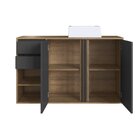 Gabinete De Banheiro 110cm Com 2 Portas Gavetas E Cuba Antôni