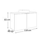 Gabinete De Banheiro 110cm X 65cm Nature Carvalho / Branco