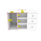 Gabinete De Banheiro 1 Porta 3 Gavetas E Rodízios - Branco