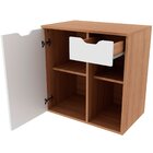 Gabinete De Banheiro 60 Cm 1 Porta 1 Gaveta Romana Amêndoa/br