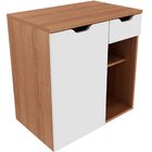 Gabinete De Banheiro 60 Cm 1 Porta 1 Gaveta Romana Amêndoa/br