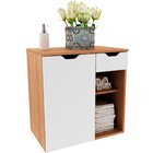 Gabinete De Banheiro 60 Cm 1 Porta 1 Gaveta Romana Amêndoa/br