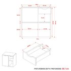 Gabinete De Banheiro 60 Cm 1 Porta Com Cuba Romana Amêndoa/br