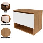 Gabinete De Banheiro 60 Cm 1 Porta E Nicho Valente Amêndoa/br